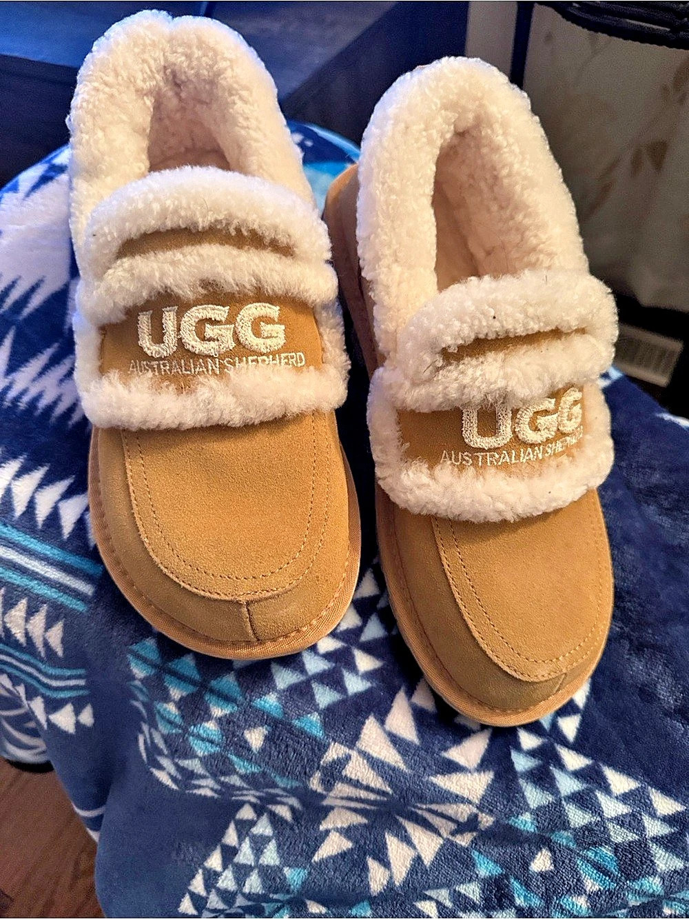 UGG Slippers Women Sheepskin Wool Ankle Riley Loafers Sheepskin Wool Ankle